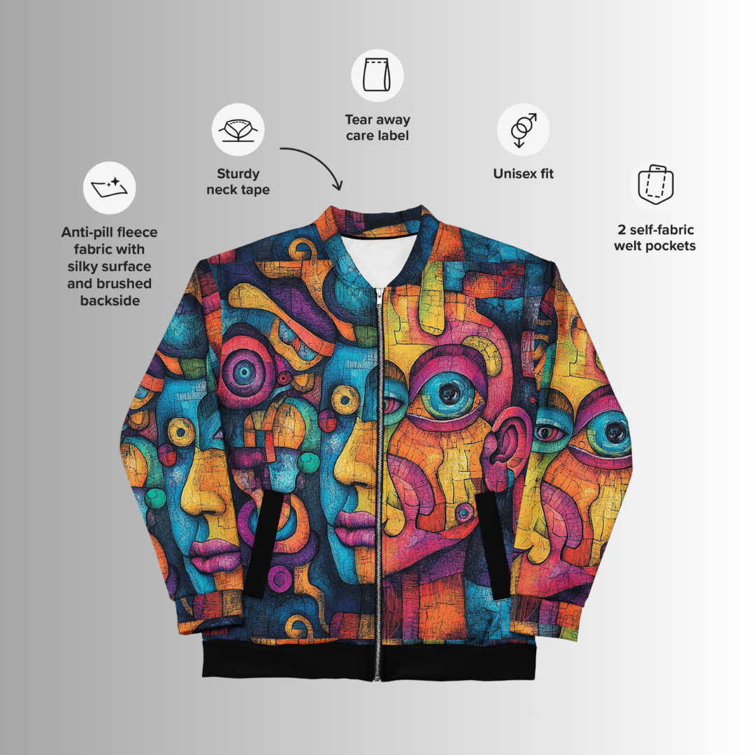 FEMME FRACTALE Unisex Bomber Jacket (D08)