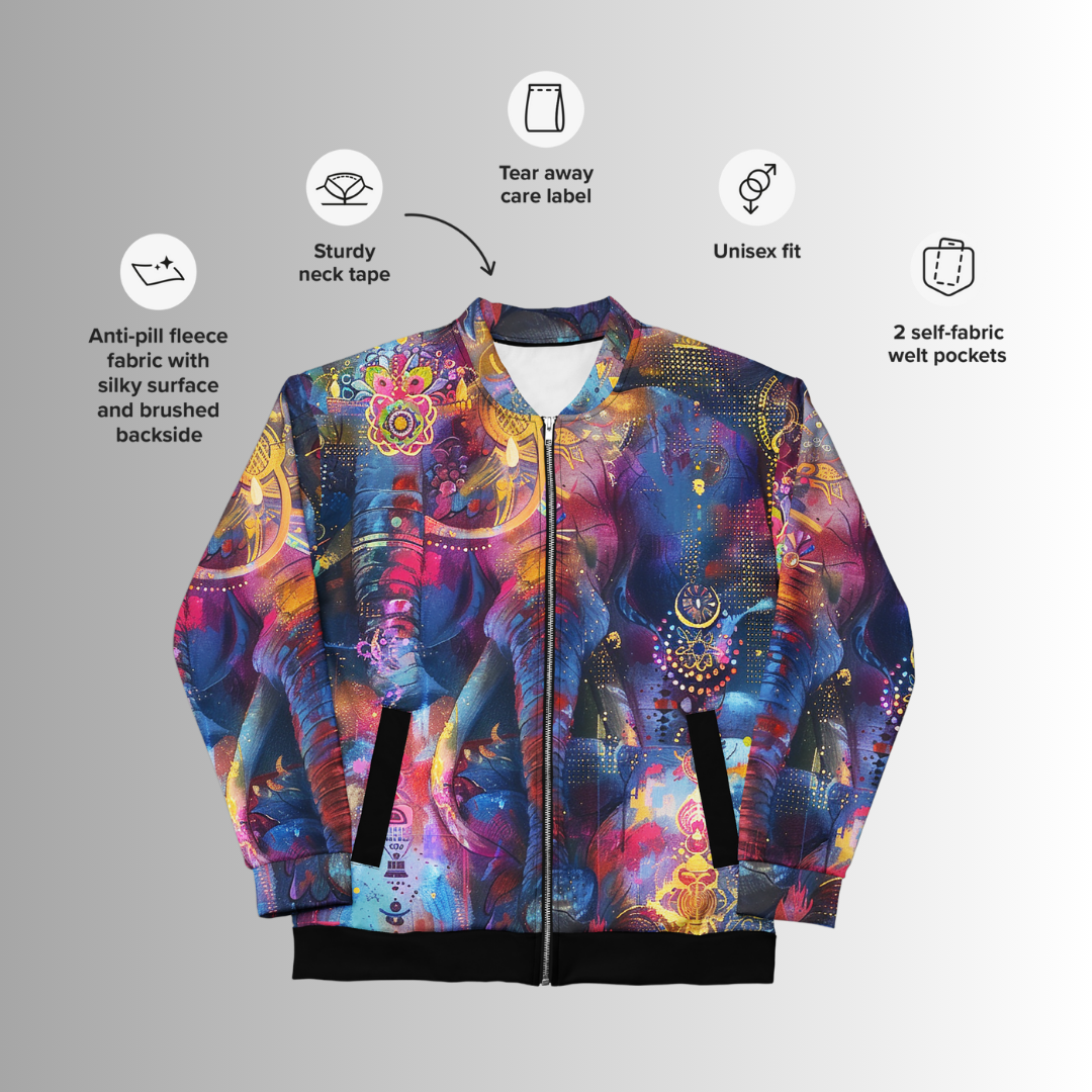 SACRED TUSK DREAM Unisex Bomber Jacket (D06)