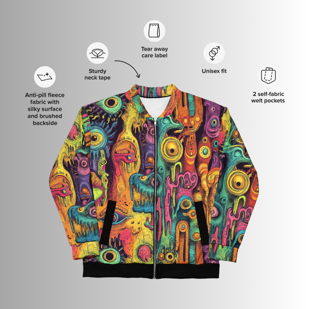 THIRD EYE DRIP Unisex Bomber Jacket (D04)