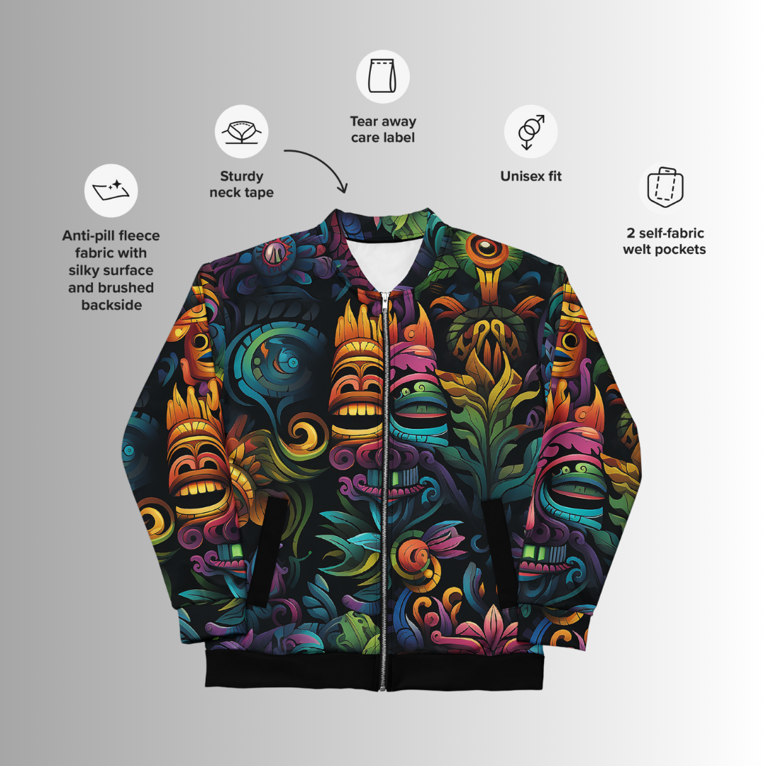 AZTEC TRANCE  Unisex Bomber Jacket (D01)