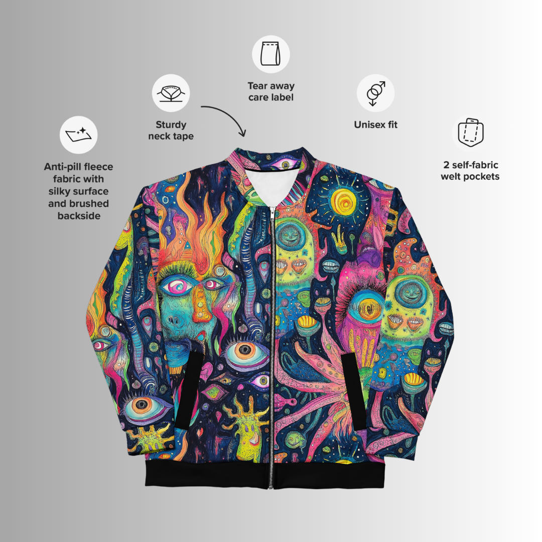ACID COSMOS Unisex Bomber Jacket (D09)