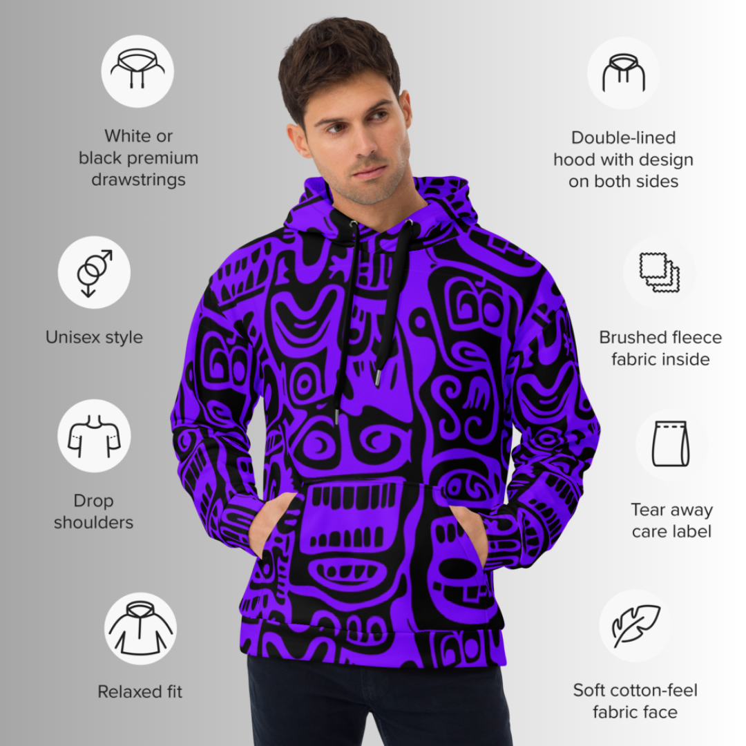 TOTEMIC VIBES VIOLET - special edition Unisex Pullover Hoodie (D10)