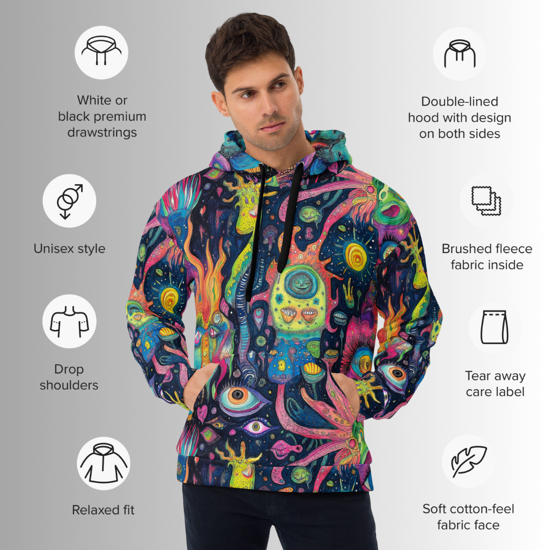 ACID COSMOS Unisex Pullover Hoodie (D09)