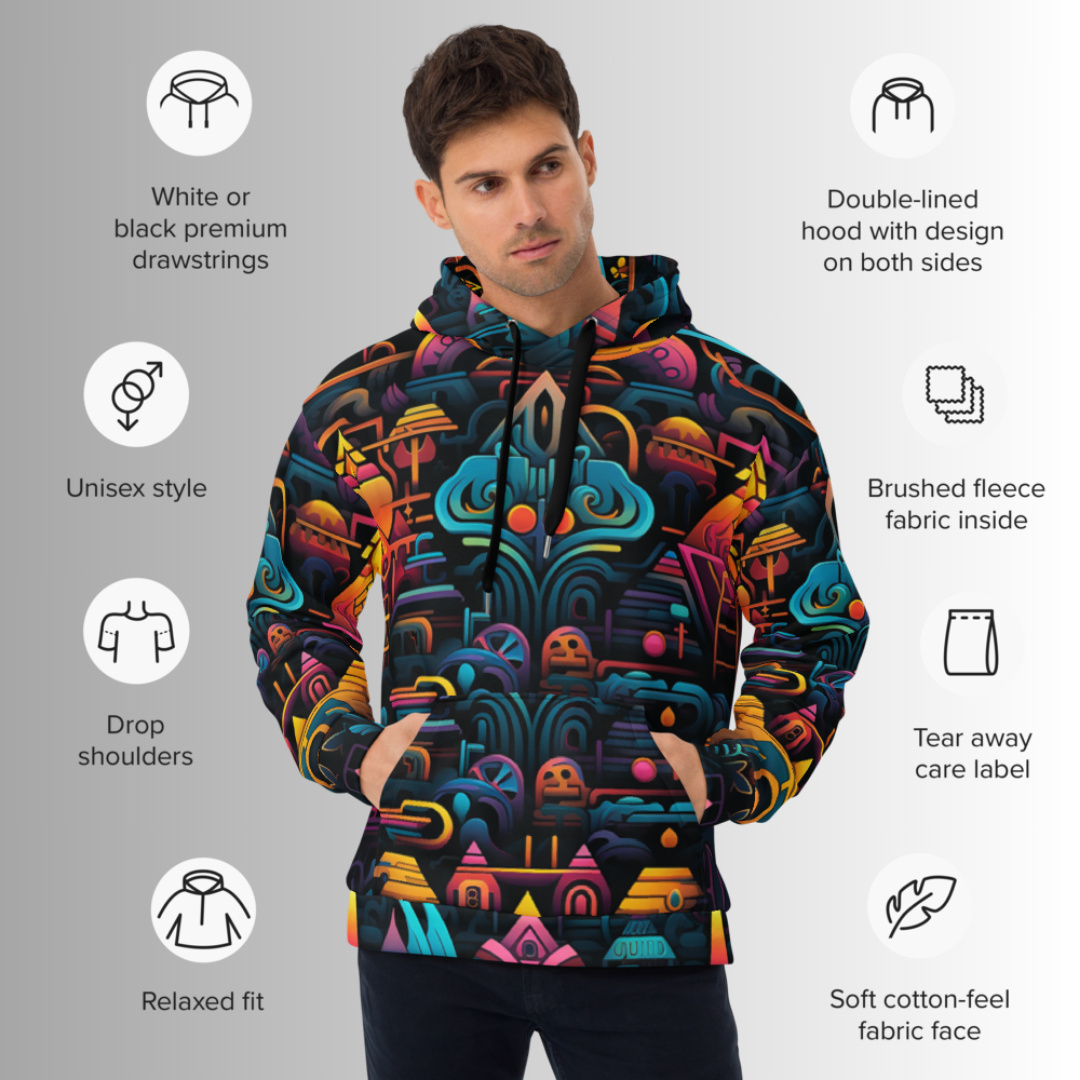 SACRED GEOMETRIP Unisex Pullover Hoodie (D02)