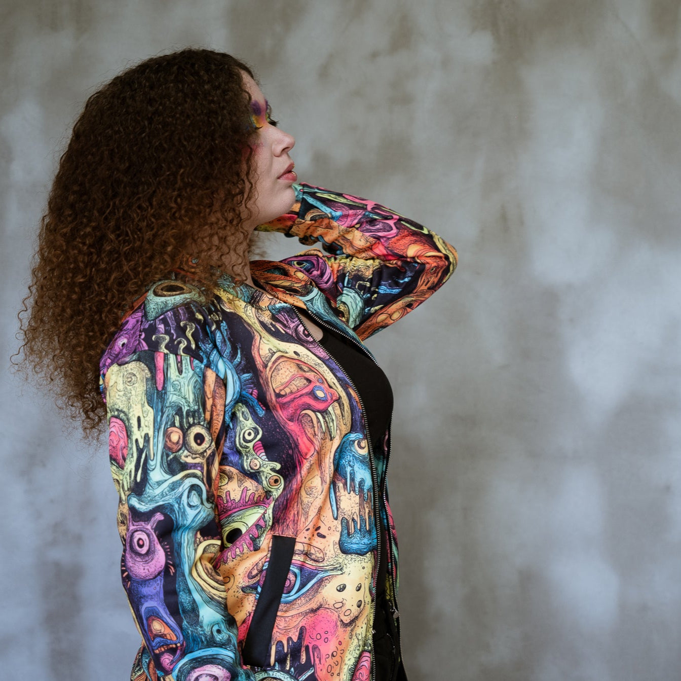 THIRD EYE DRIP Unisex Bomber Jacket (D04)