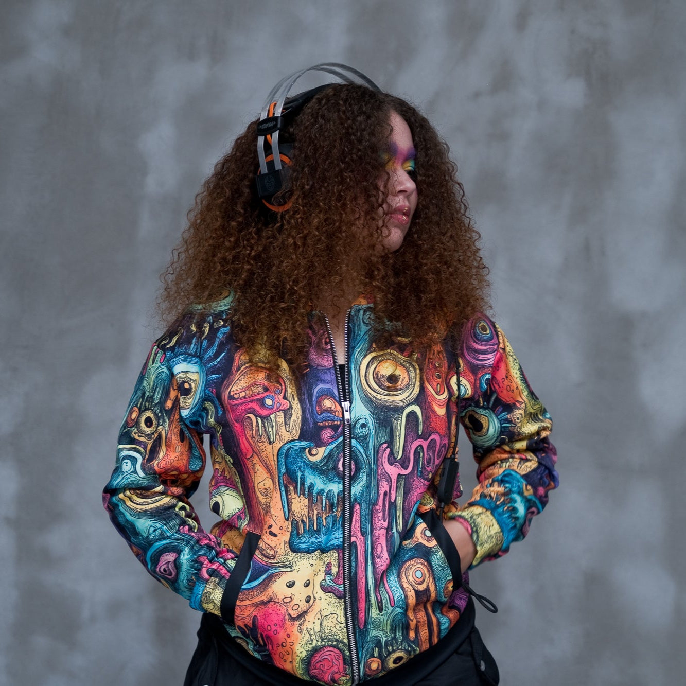 THIRD EYE DRIP Unisex Bomber Jacket (D04)