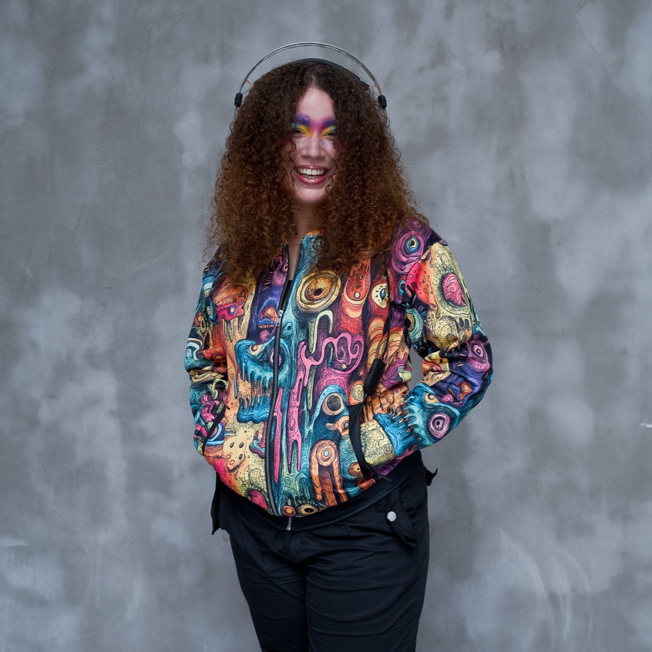 THIRD EYE DRIP Unisex Bomber Jacket (D04)