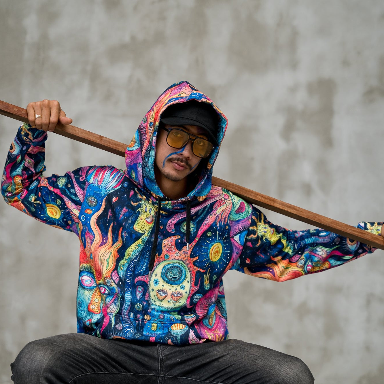 ACID COSMOS Unisex Pullover Hoodie (D09)