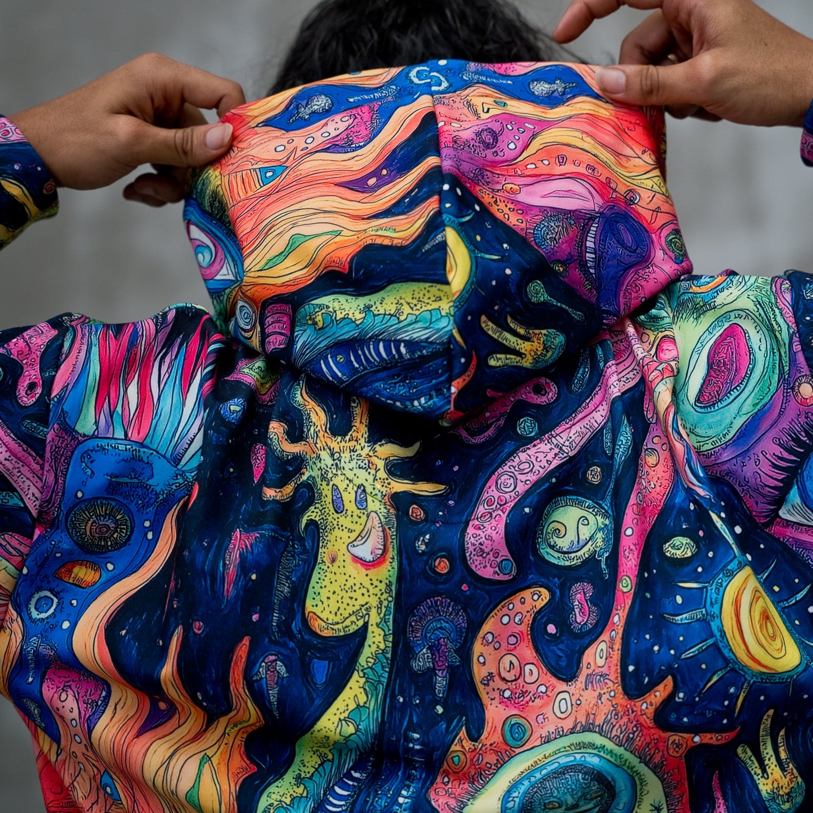 ACID COSMOS Unisex Pullover Hoodie (D09)