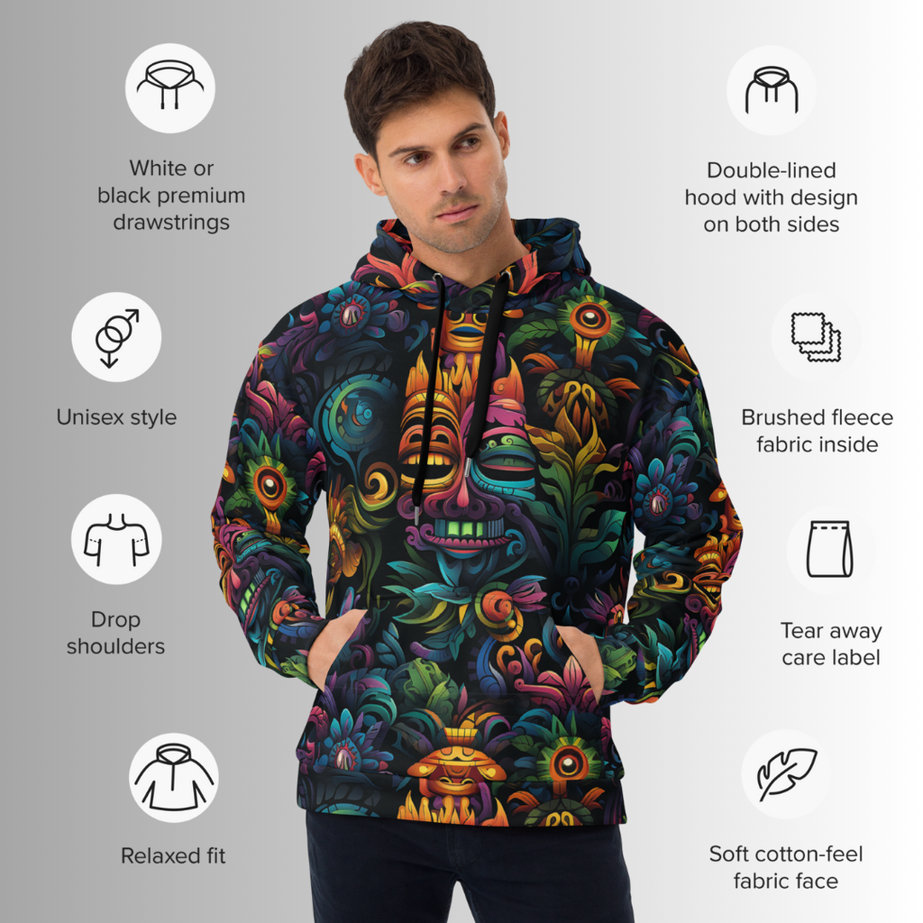 AZTEC TRANCE Unisex Pullover Hoodie (D01)