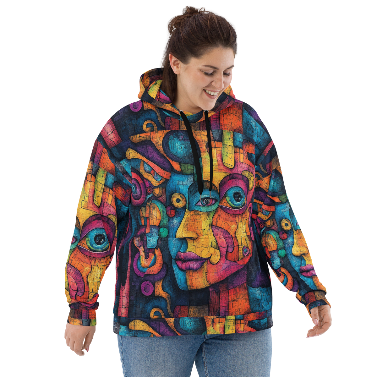 over print POP ART Hoodie Ver.3 (ん) L ALIEN SOUL Unisex Pullover Hoodie (D03) – TertlPeak