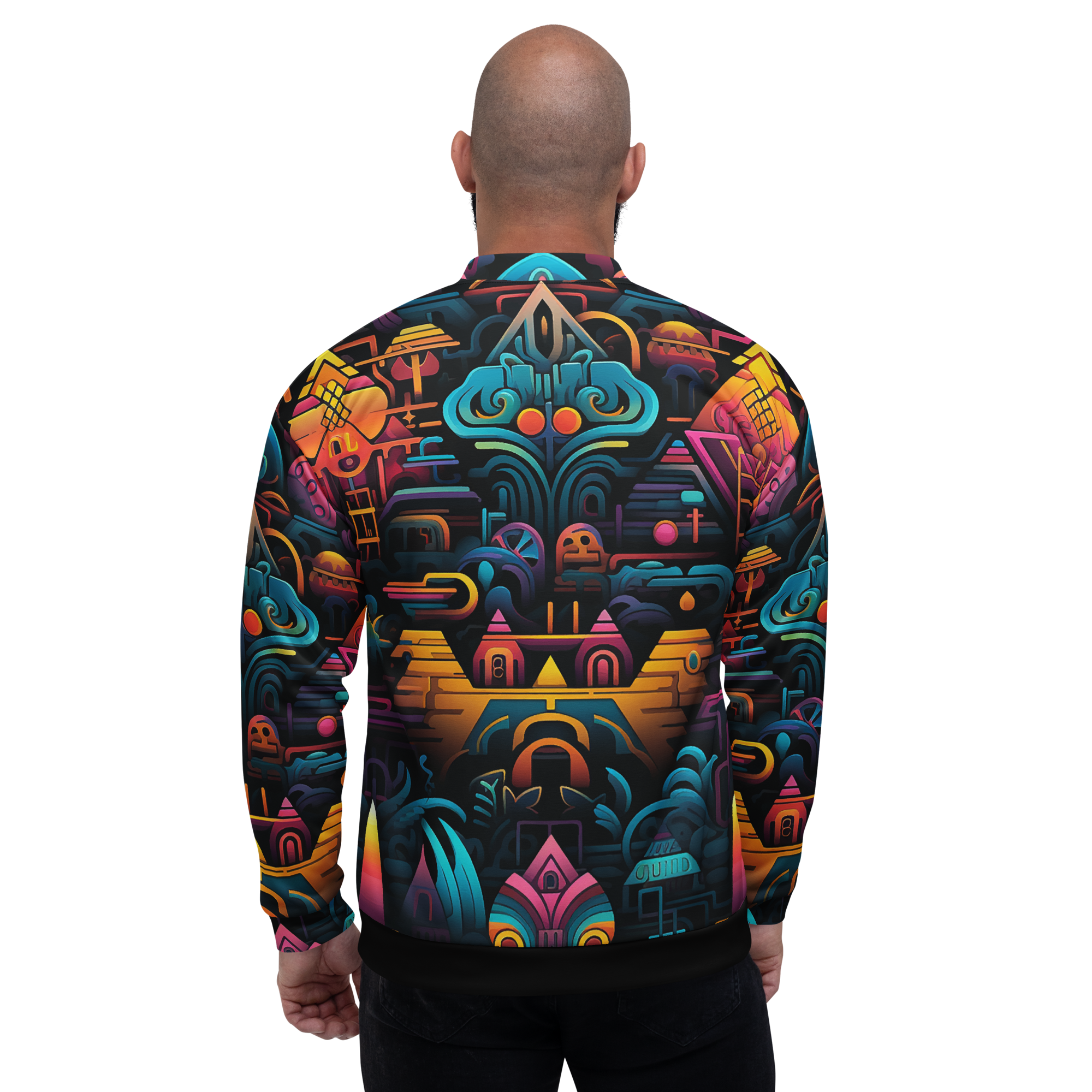 SACRED GEOMETRIP Unisex Bomber Jacket (D02)