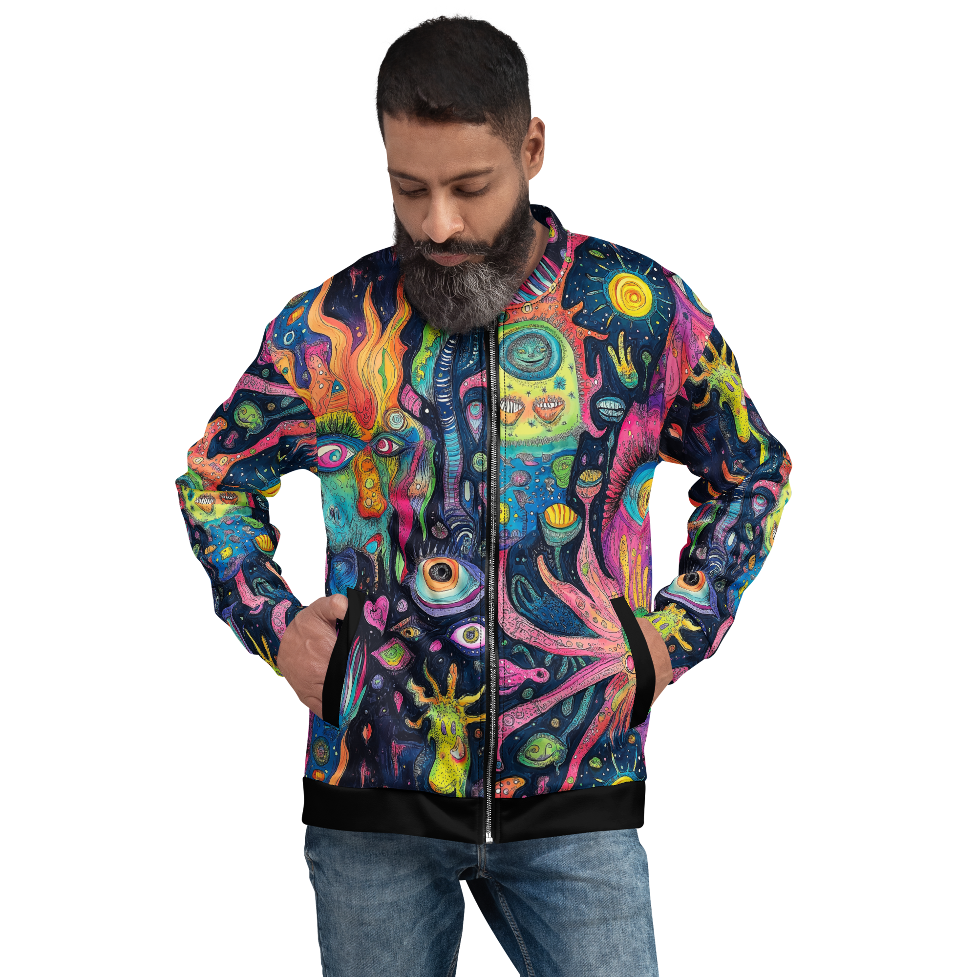 ACID COSMOS Unisex Bomber Jacket (D09)