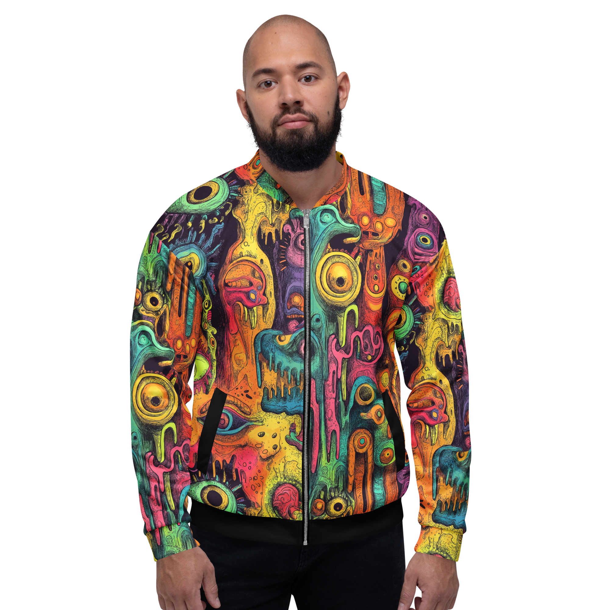 THIRD EYE DRIP Unisex Bomber Jacket (D04)