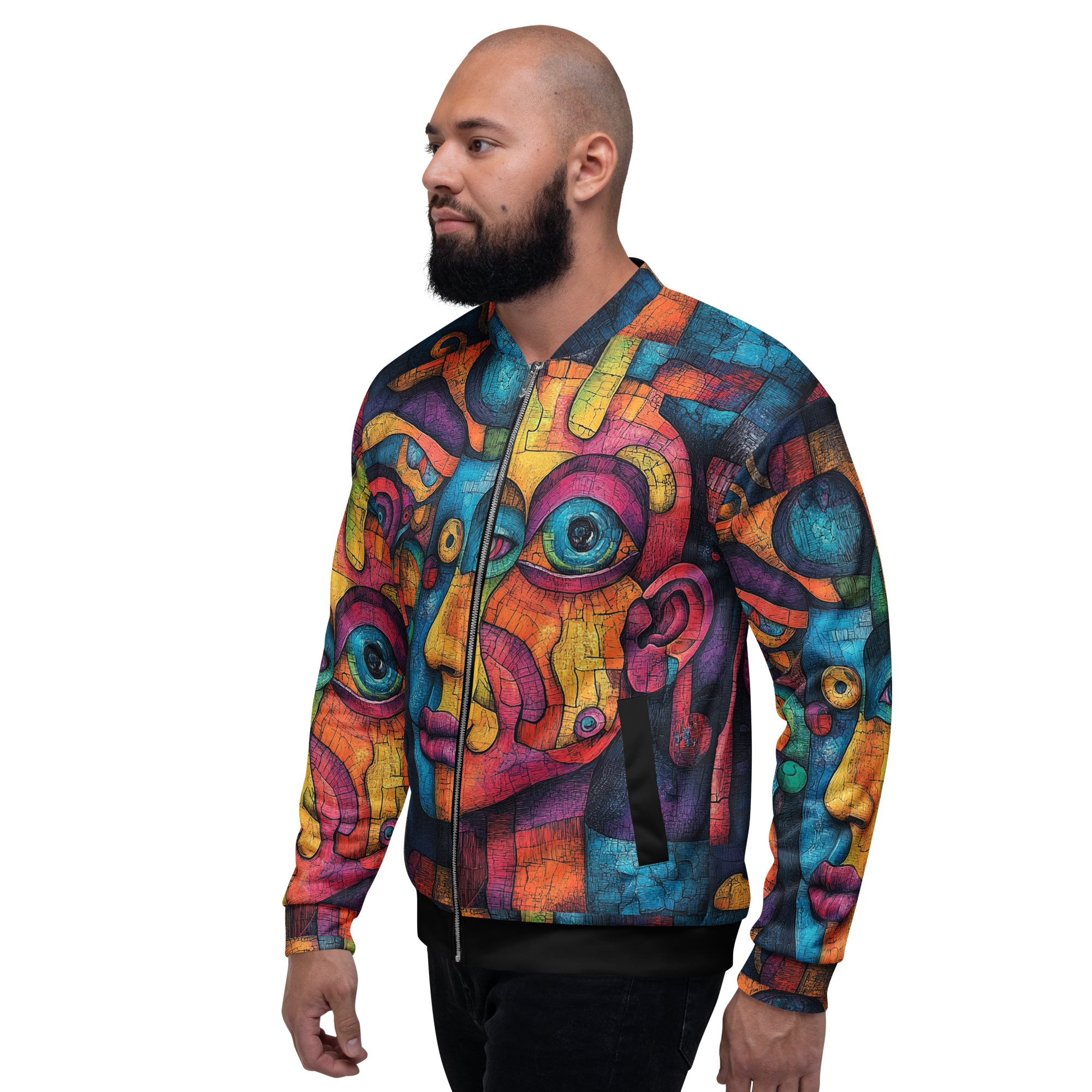 FEMME FRACTALE Unisex Bomber Jacket (D08)